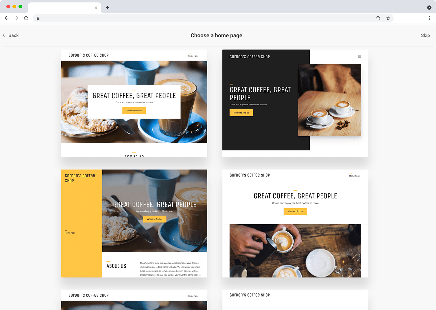 Editing website page content on mobile