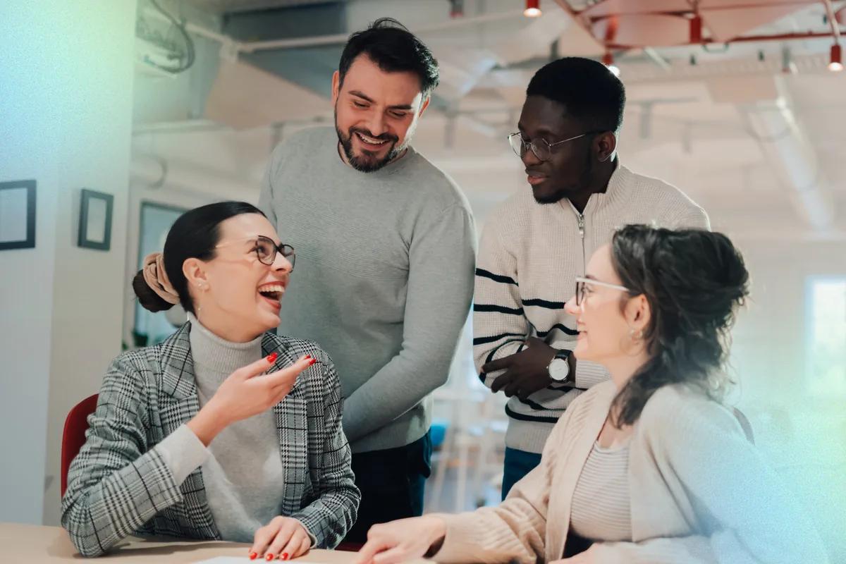 A growing business team