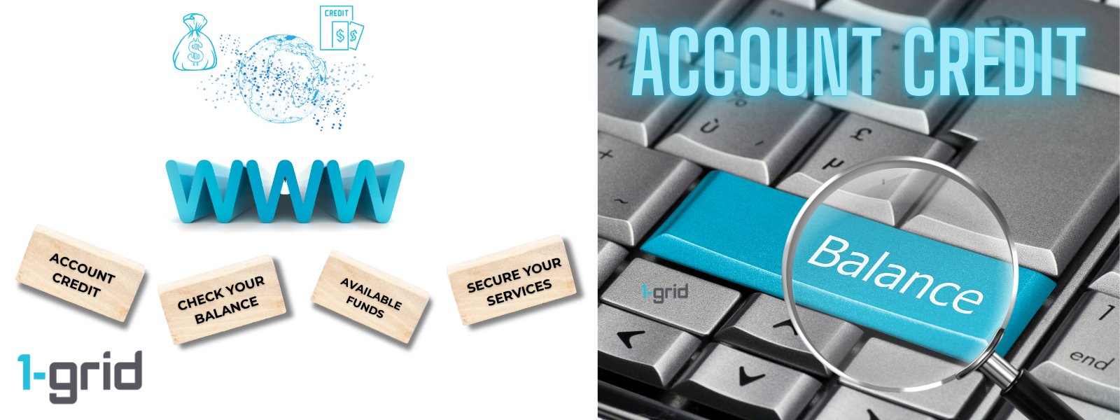 check your credit balance on your 1-grid account