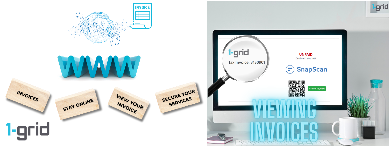viewing your 1-grid invoices via your customer zone