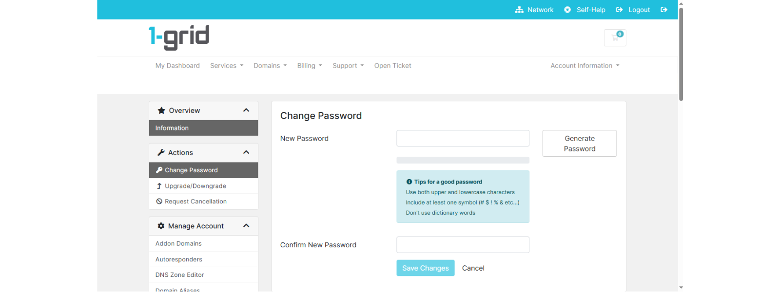 Change Password for Plesk in CZ