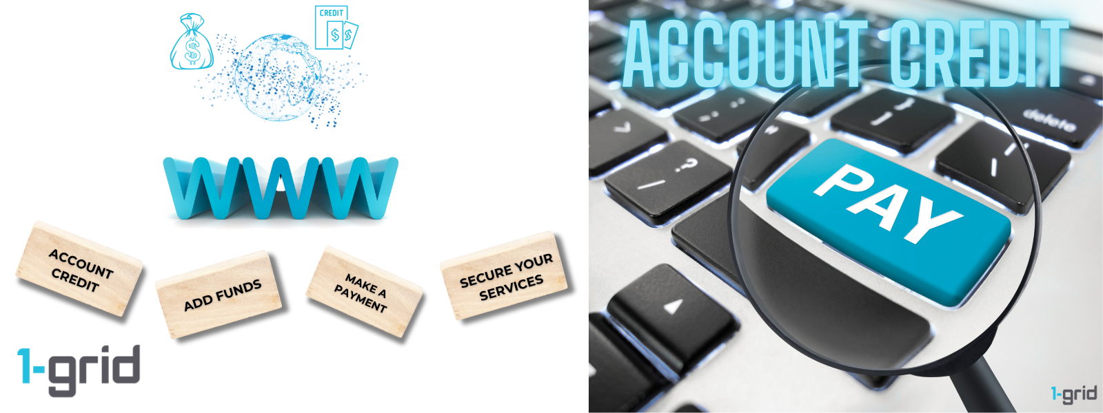 paying your invoices with credit on your 1-grid account