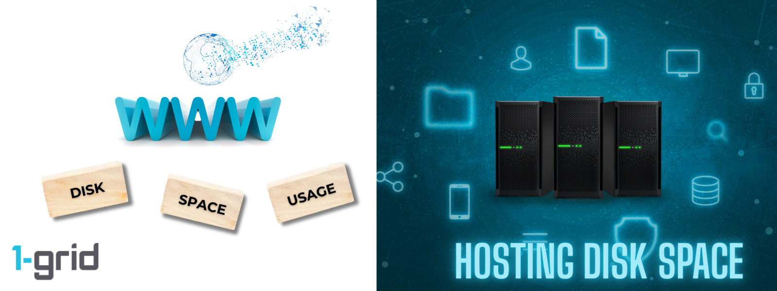 Is My 1-grid Hosting Disk Space Only Used by My Website? 
