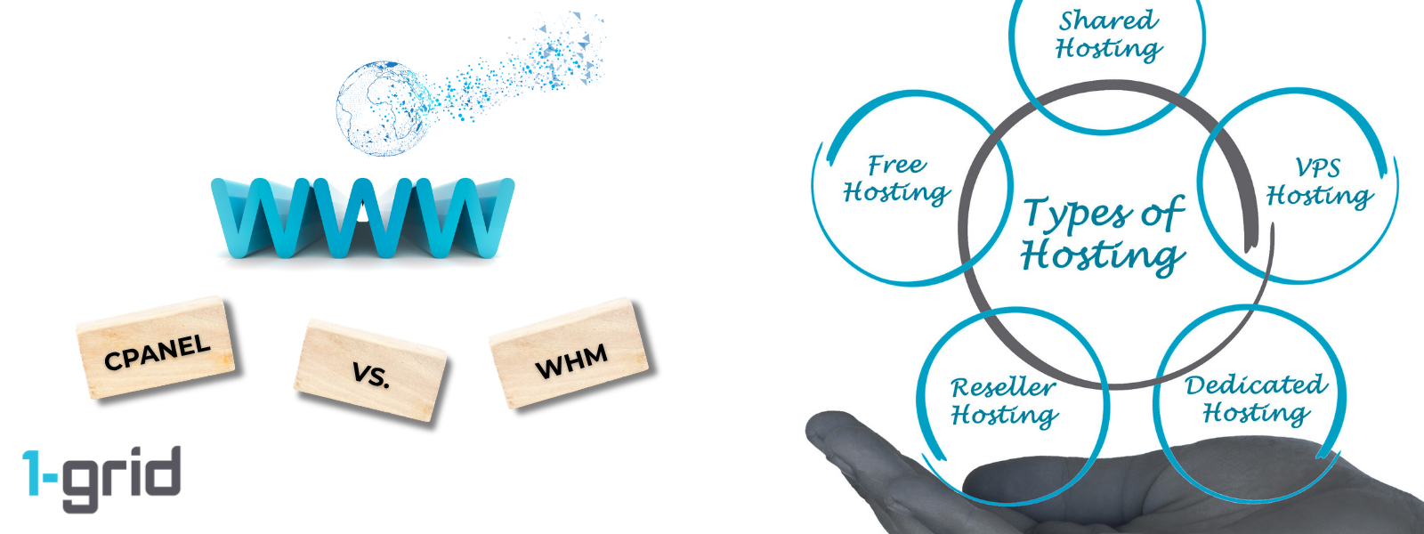 What Is the Difference Between cPanel and WHM in 1-grid Hosting?