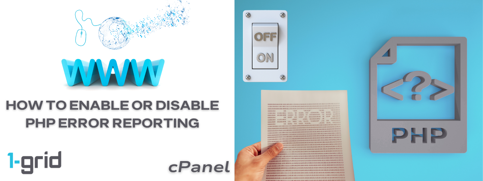 How to Enable or Disable PHP Error Reporting in cPanel on 1-grid Hosting 