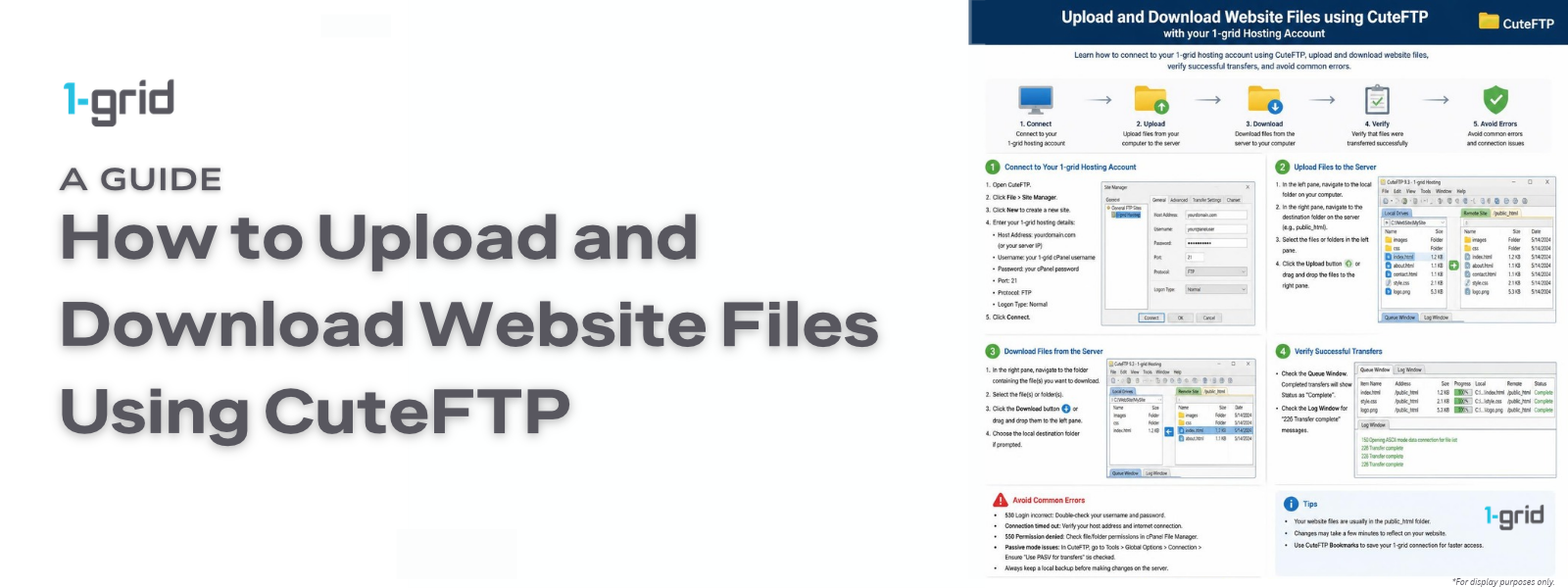 Upload & Download Files Using CuteFTP | 1-grid 