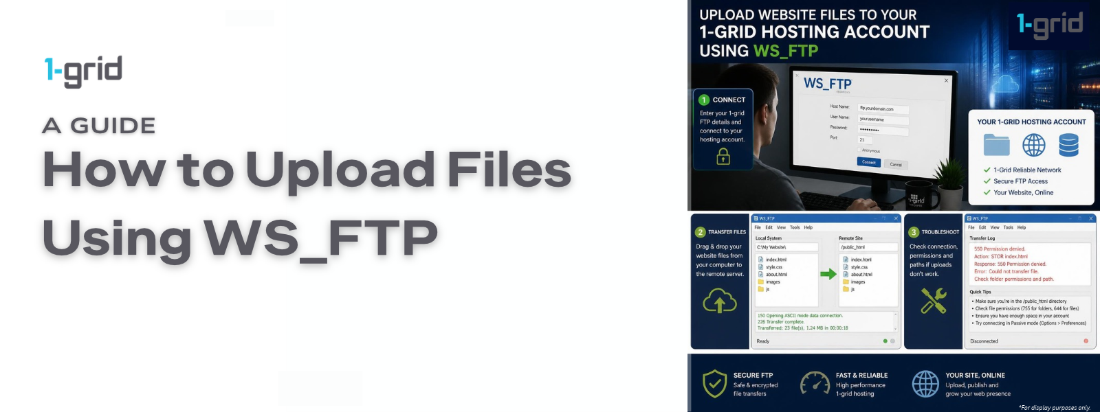 Upload Files Using WS_FTP | 1-grid