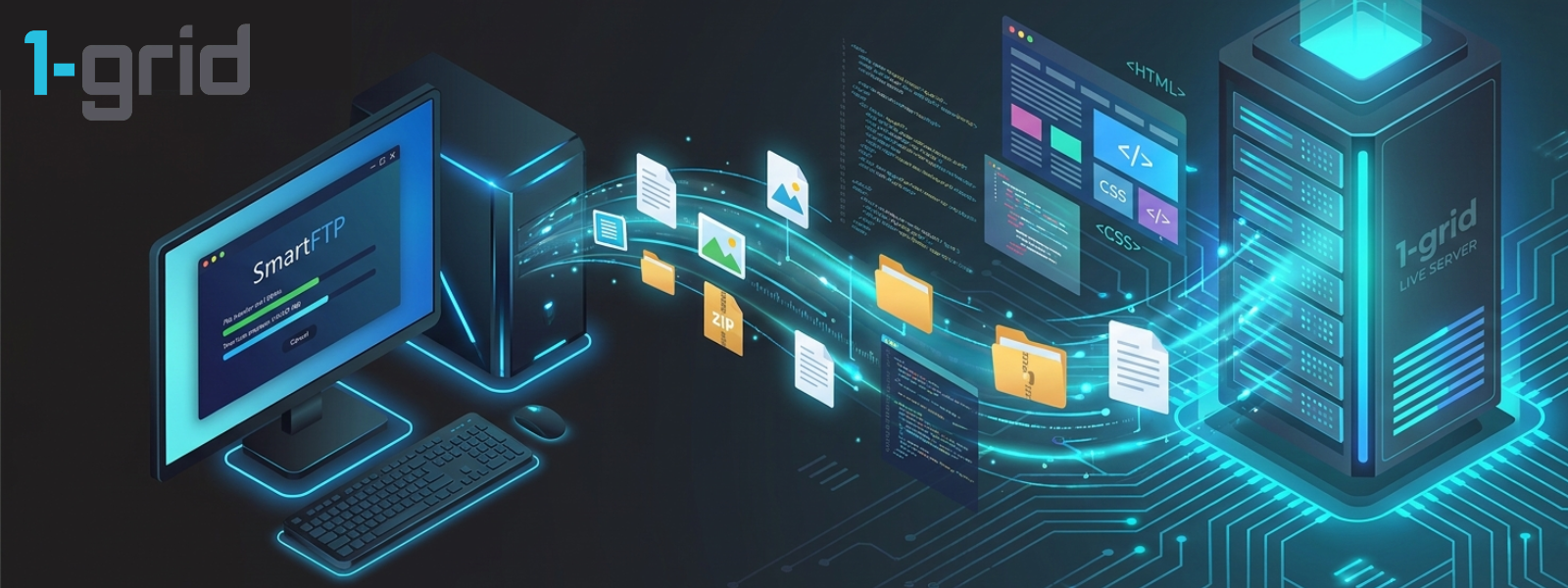 How to Upload and Download Files Using SmartFTP | 1-grid Knowledge Base
