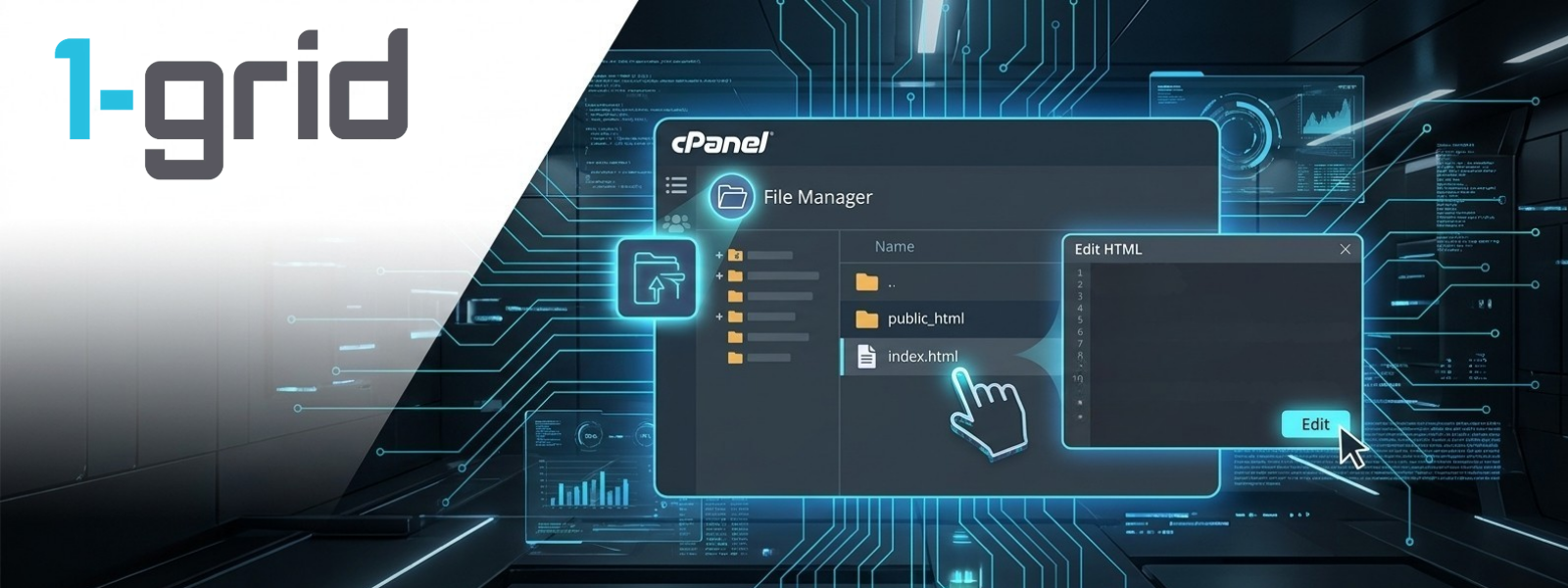 How to Edit HTML Files in cPanel | 1-grid